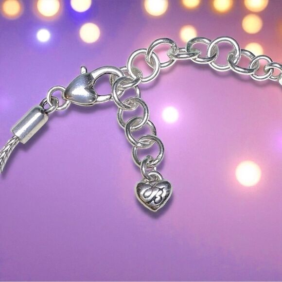 EUC Brighton Infinity Heart Reversible Necklace Silver Crystal - Picture 6 of 8